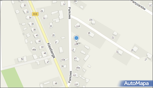 Wojcieszków, Parkowa, 39, mapa Wojcieszków