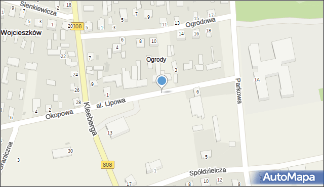 Wojcieszków, Parkowa, 6, mapa Wojcieszków