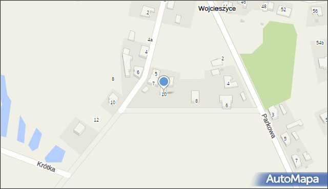 Wojcieszyce, Parkowa, 10, mapa Wojcieszyce