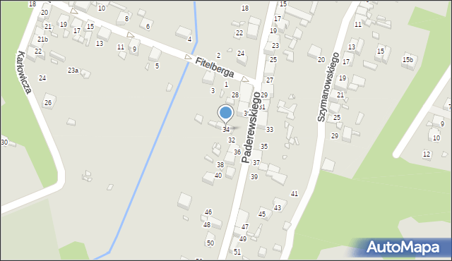 Wojkowice, Paderewskiego Ignacego Jana, 34, mapa Wojkowice