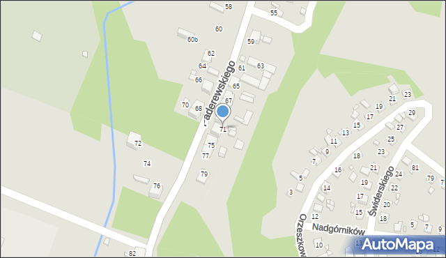 Wojkowice, Paderewskiego Ignacego Jana, 71, mapa Wojkowice