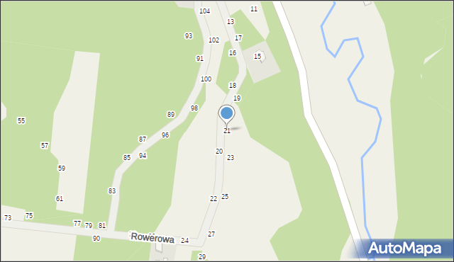 Wola Kalinowska, Parkowa, 21, mapa Wola Kalinowska