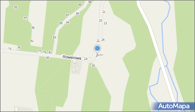 Wola Kalinowska, Parkowa, 27, mapa Wola Kalinowska