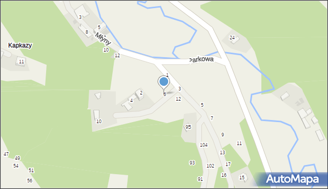 Wola Kalinowska, Parkowa, 6, mapa Wola Kalinowska
