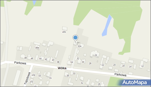 Wólka, Parkowa, 34a, mapa Wólka