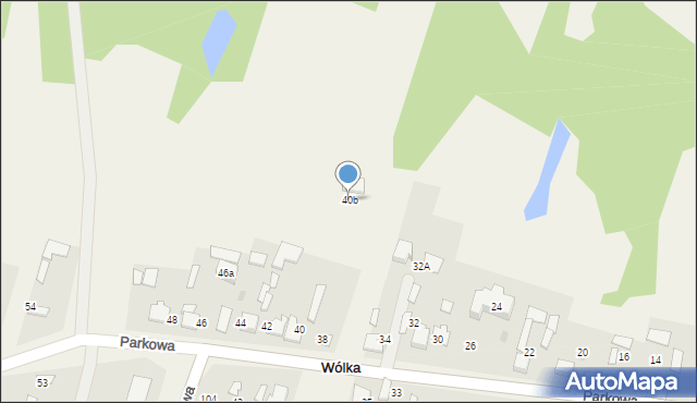 Wólka, Parkowa, 40b, mapa Wólka