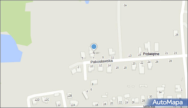 Wrocław, Pakosławska, 7b, mapa Wrocławia