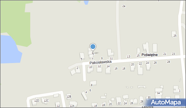 Wrocław, Pakosławska, 7c, mapa Wrocławia