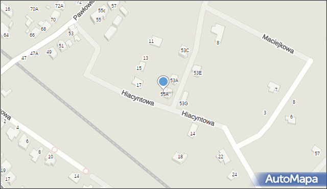 Wrocław, Pawłowicka, 55A, mapa Wrocławia