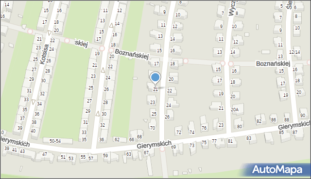 Wrocław, Pankiewicza Józefa, 21, mapa Wrocławia