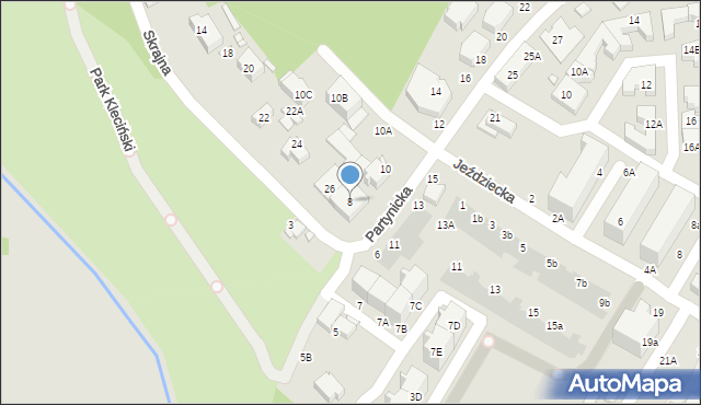 Wrocław, Partynicka, 8, mapa Wrocławia