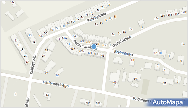 Września, Paderewskiego Ignacego Jana, 63G, mapa Wrześni