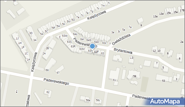 Września, Paderewskiego Ignacego Jana, 63H, mapa Wrześni