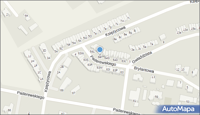 Września, Paderewskiego Ignacego Jana, 64I, mapa Wrześni