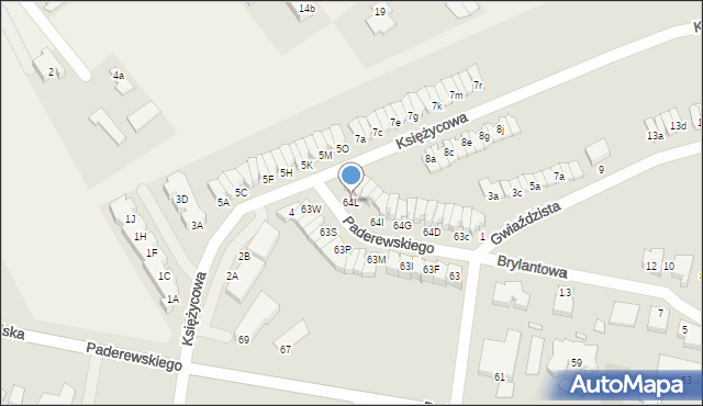 Września, Paderewskiego Ignacego Jana, 64L, mapa Wrześni