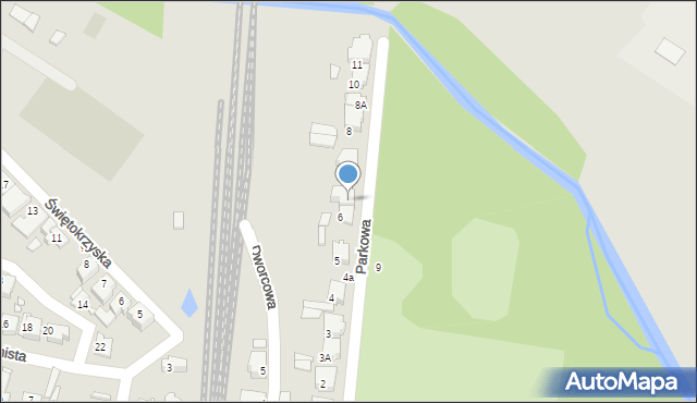 Września, Parkowa, 6a, mapa Wrześni