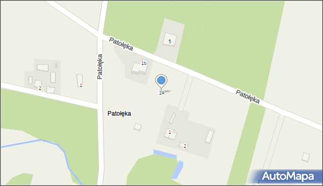 Wygoda, Patołęka, 1A, mapa Wygoda