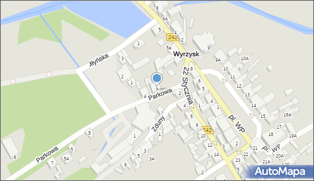 Wyrzysk, Parkowa, 2, mapa Wyrzysk