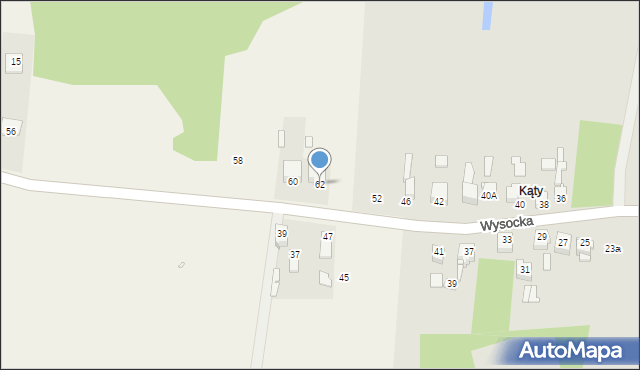 Wysoka, Paderewskiego Ignacego Jana, 62, mapa Wysoka
