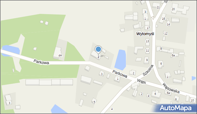 Wytomyśl, Parkowa, 4, mapa Wytomyśl