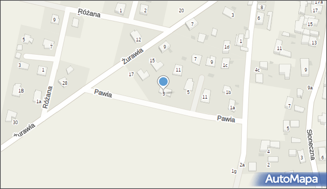 Zachowice, Pawia, 3, mapa Zachowice