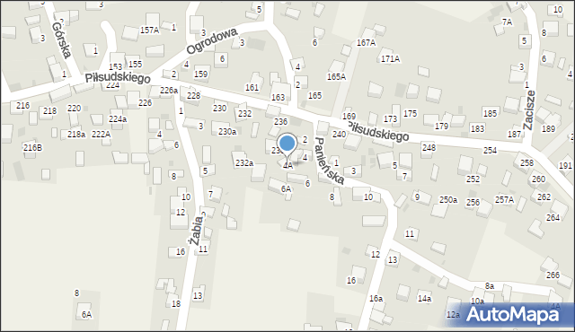 Zagórze, Panieńska, 4A, mapa Zagórze