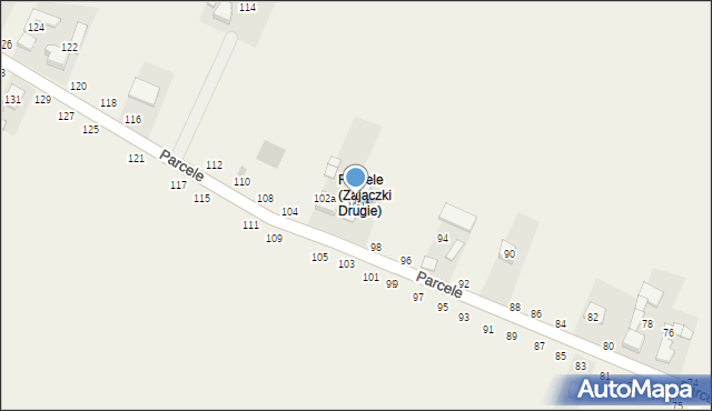 Zajączki Drugie, Parcele, 100, mapa Zajączki Drugie