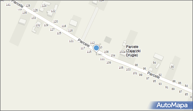 Zajączki Drugie, Parcele, 113, mapa Zajączki Drugie