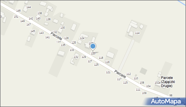 Zajączki Drugie, Parcele, 120, mapa Zajączki Drugie