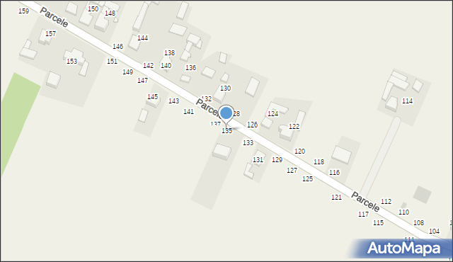 Zajączki Drugie, Parcele, 135, mapa Zajączki Drugie