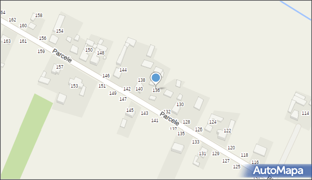 Zajączki Drugie, Parcele, 136, mapa Zajączki Drugie
