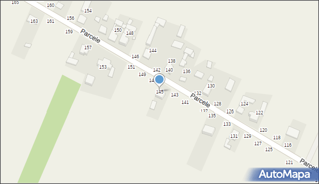 Zajączki Drugie, Parcele, 145, mapa Zajączki Drugie