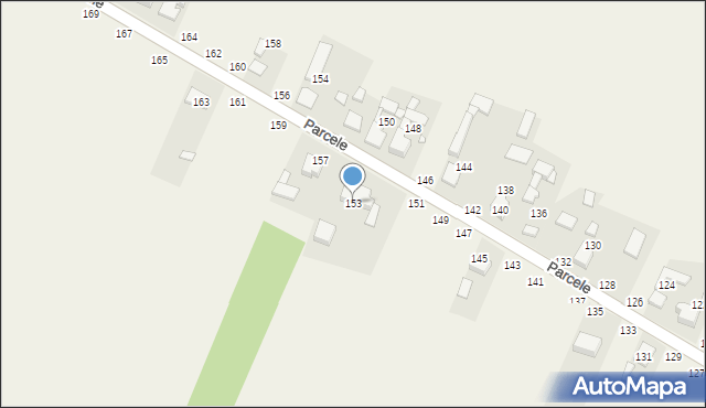 Zajączki Drugie, Parcele, 153, mapa Zajączki Drugie