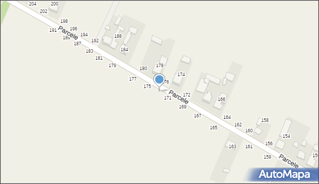 Zajączki Drugie, Parcele, 173, mapa Zajączki Drugie