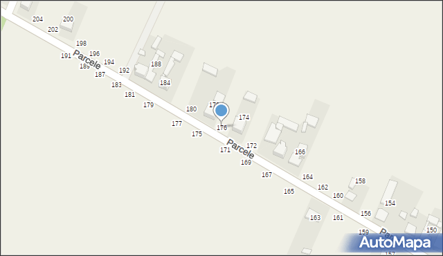 Zajączki Drugie, Parcele, 176, mapa Zajączki Drugie