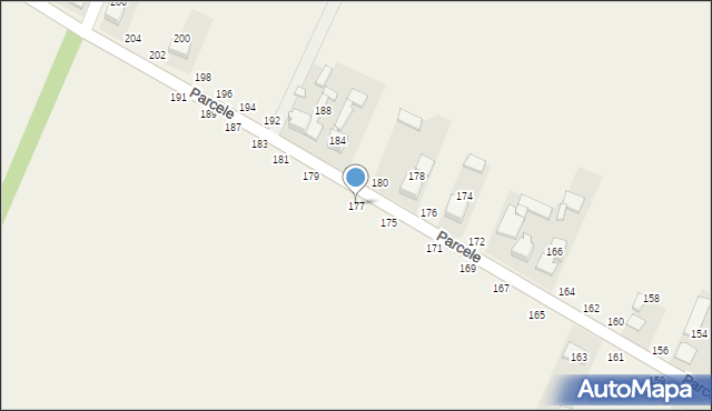 Zajączki Drugie, Parcele, 177, mapa Zajączki Drugie