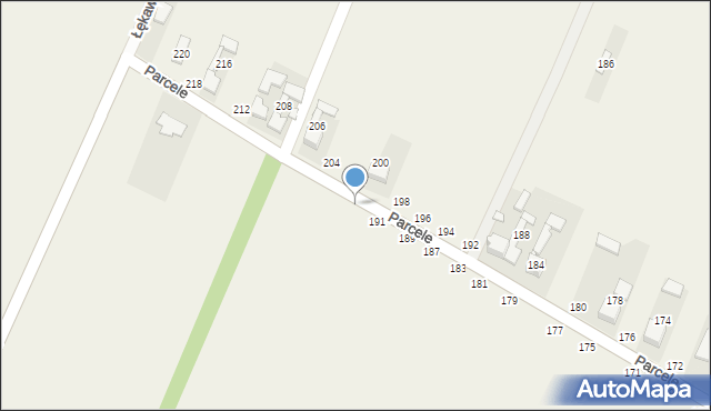 Zajączki Drugie, Parcele, 193, mapa Zajączki Drugie