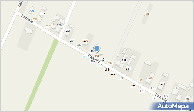 Zajączki Drugie, Parcele, 196, mapa Zajączki Drugie