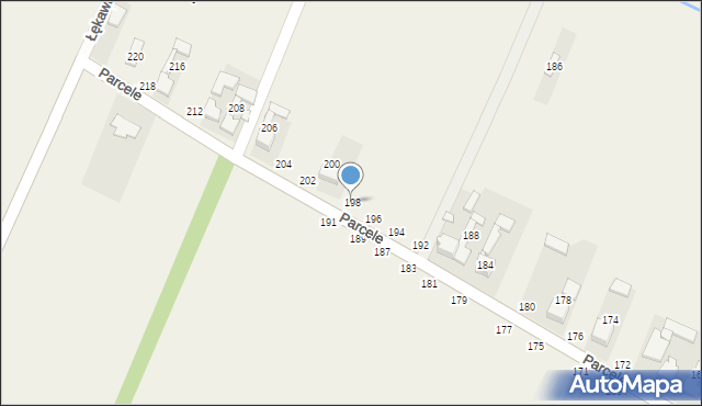 Zajączki Drugie, Parcele, 198, mapa Zajączki Drugie