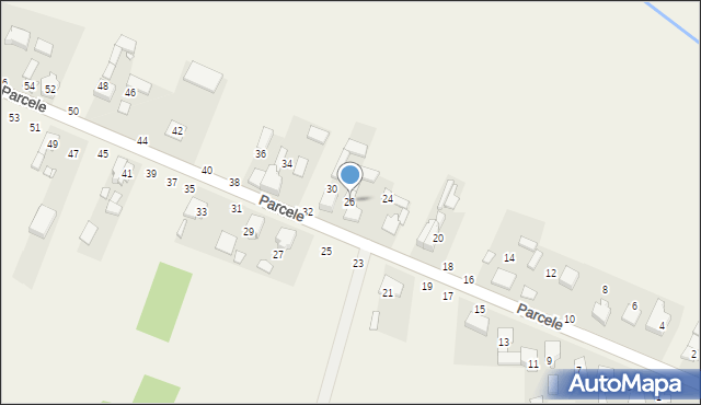 Zajączki Drugie, Parcele, 26, mapa Zajączki Drugie