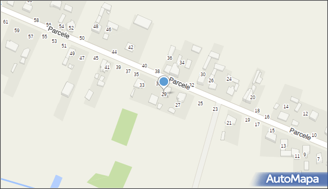 Zajączki Drugie, Parcele, 29, mapa Zajączki Drugie