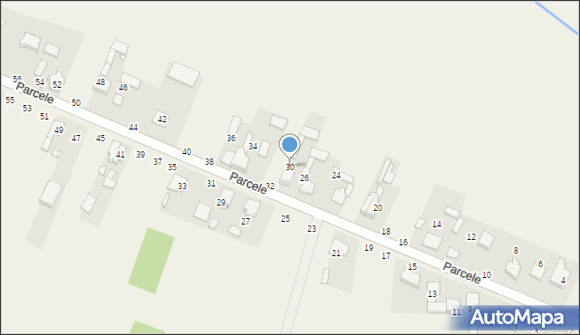 Zajączki Drugie, Parcele, 30, mapa Zajączki Drugie