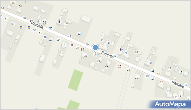 Zajączki Drugie, Parcele, 31, mapa Zajączki Drugie