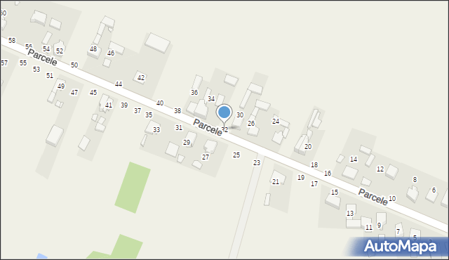 Zajączki Drugie, Parcele, 32, mapa Zajączki Drugie
