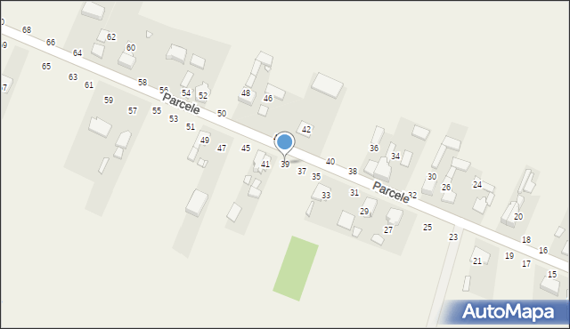 Zajączki Drugie, Parcele, 39, mapa Zajączki Drugie