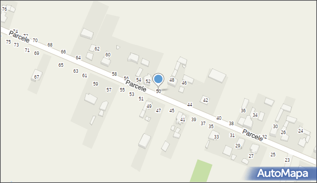 Zajączki Drugie, Parcele, 50, mapa Zajączki Drugie