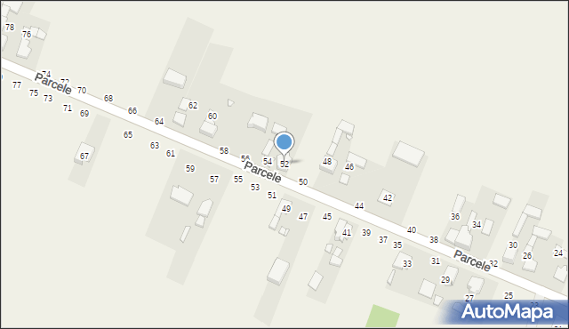 Zajączki Drugie, Parcele, 52, mapa Zajączki Drugie