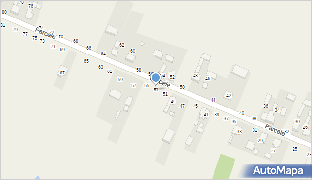 Zajączki Drugie, Parcele, 53, mapa Zajączki Drugie
