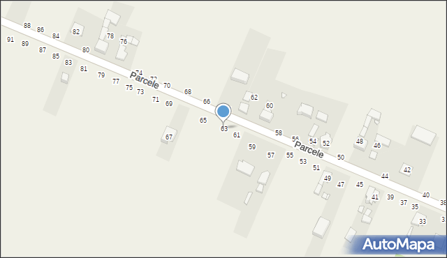 Zajączki Drugie, Parcele, 63, mapa Zajączki Drugie