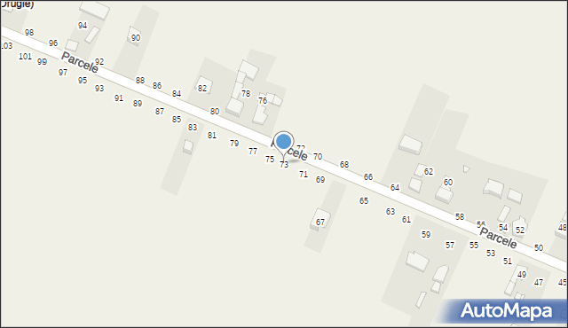 Zajączki Drugie, Parcele, 73, mapa Zajączki Drugie